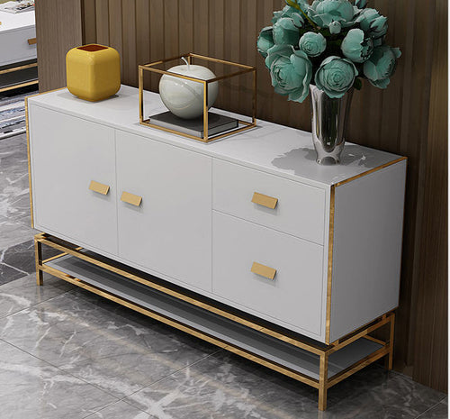 Stainless steel eat edge ark dining Room Home Furniture side cabinet minimalist modern rectangle mesas de centro table basse