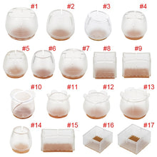 Load image into Gallery viewer, 10pcs Silicone Rectangle Square Round Chair Leg Caps Feet Pads Furniture Table Covers Wood Floor Protectors   SDF-SHIP