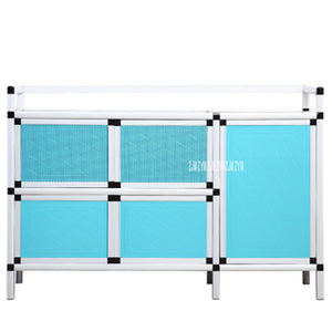 Kitchen Furniture Side Table Storage  base Cabinet  Multifunctional Simple Assembly Buffet Cupboard Aluminum Alloy Sideboard