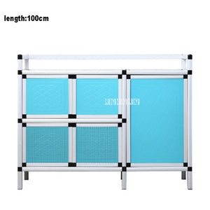 Kitchen Furniture Side Table Storage  base Cabinet  Multifunctional Simple Assembly Buffet Cupboard Aluminum Alloy Sideboard