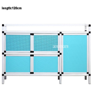 Kitchen Furniture Side Table Storage  base Cabinet  Multifunctional Simple Assembly Buffet Cupboard Aluminum Alloy Sideboard