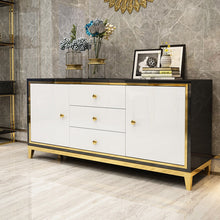 Load image into Gallery viewer, Modern light luxury side cabinet, simple steel paint console table, entrance storage, living room storage cabinet