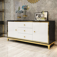 Load image into Gallery viewer, Modern light luxury side cabinet, simple steel paint console table, entrance storage, living room storage cabinet