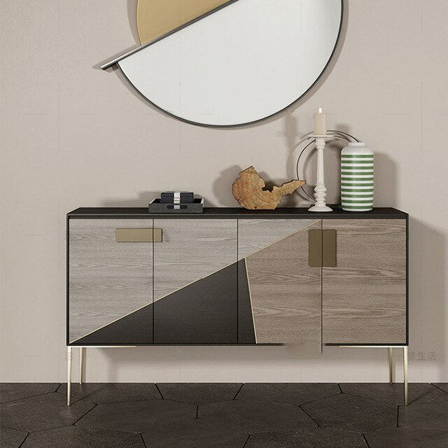 Northern European-Style Light Luxury Sideboards Cabinet Simple Post-Modern Living Room Four-Door Storage Porch Household