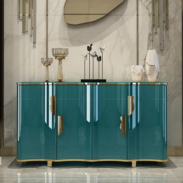 Post-Modern Porch Cabinet Hotel Model Room Curio Cabinet Paint Designer Creative Hall Cabinet Light Luxury Sideboards Cabinet