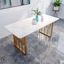Load image into Gallery viewer, Stone plate anti scratch dining table and chair combination light luxury small household modern simple net red Nordic marble din