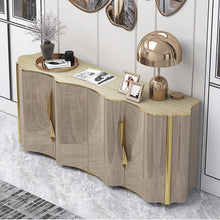 Load image into Gallery viewer, Hong Kong-Style Light Luxury Sideboards Cabinet Entrance Living Room Porch Decoration Storage Four-Door Tea Cabinet