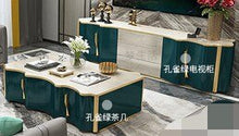 Load image into Gallery viewer, Hong Kong-Style Light Luxury Sideboards Cabinet Entrance Living Room Porch Decoration Storage Four-Door Tea Cabinet