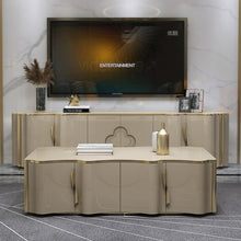 Load image into Gallery viewer, Hong Kong-Style Light Luxury Sideboards Cabinet Entrance Living Room Porch Decoration Storage Four-Door Tea Cabinet