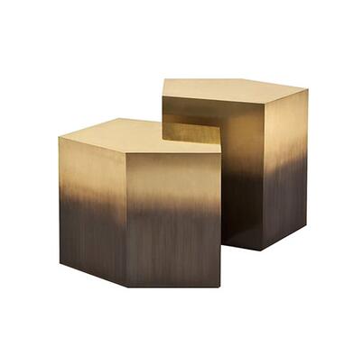 Light luxury combination corner table stainless steel coffee table designer sofa side table Italian minimalist coffee table