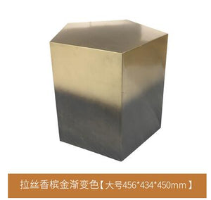 Light luxury combination corner table stainless steel coffee table designer sofa side table Italian minimalist coffee table