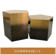 Load image into Gallery viewer, Light luxury combination corner table stainless steel coffee table designer sofa side table Italian minimalist coffee table