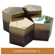 Load image into Gallery viewer, Luxury combination corner stainless steel coffee table designer sofa side table Italian minimalist activity small coffee table