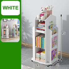 Load image into Gallery viewer, 360° Rotating Children&#39;s Bookshelf Magazine Picture Book Newspaper Rack Floor Simple Book Shelf For Home Bookcases Furniture