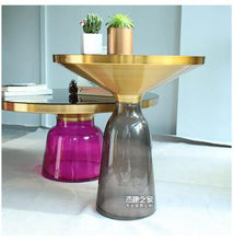 Load image into Gallery viewer, Light luxury metal edge Nordic light luxury small side table Nordic corner air bottle handmade stainless steel small coffee tabl