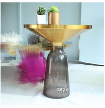Load image into Gallery viewer, Light luxury metal edge Nordic light luxury small side table Nordic corner air bottle handmade stainless steel small coffee tabl