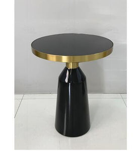 Light luxury metal edge Nordic light luxury small side table Nordic corner air bottle handmade stainless steel small coffee tabl