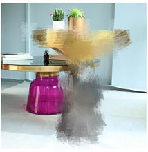 Load image into Gallery viewer, Light luxury metal edge Nordic light luxury small side table Nordic corner air bottle handmade stainless steel small coffee tabl