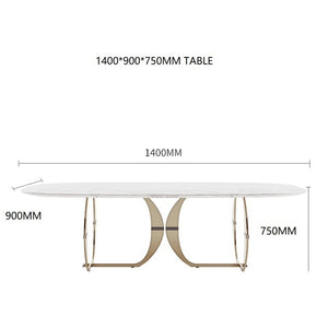 Italian gold stainless steel wedding dinning tables sets luxury 6 chairs modern marble dining table set