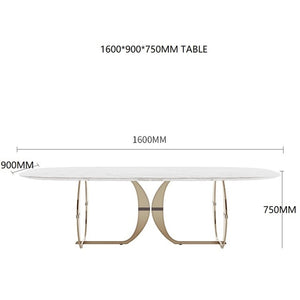 Italian gold stainless steel wedding dinning tables sets luxury 6 chairs modern marble dining table set
