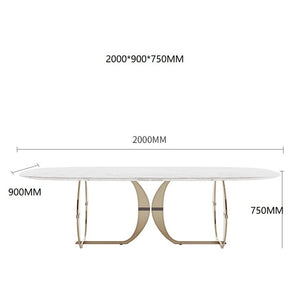 Italian gold stainless steel wedding dinning tables sets luxury 6 chairs modern marble dining table set