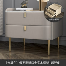 Load image into Gallery viewer, Master bedroom Bedside Table Leather Bedroom White Post-Modern Light Luxury Net Red Bedside  side table
