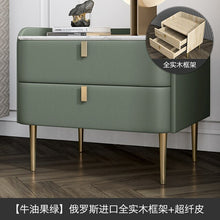 Load image into Gallery viewer, Master bedroom Bedside Table Leather Bedroom White Post-Modern Light Luxury Net Red Bedside  side table