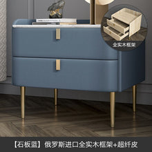 Load image into Gallery viewer, Master bedroom Bedside Table Leather Bedroom White Post-Modern Light Luxury Net Red Bedside  side table