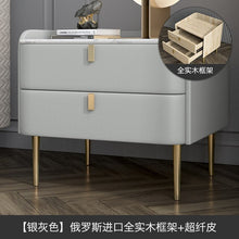 Load image into Gallery viewer, Master bedroom Bedside Table Leather Bedroom White Post-Modern Light Luxury Net Red Bedside  side table