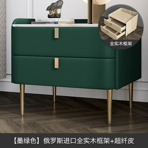 Master bedroom Bedside Table Leather Bedroom White Post-Modern Light Luxury Net Red Bedside  side table