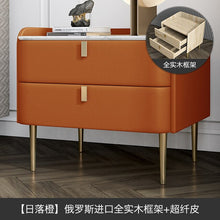 Load image into Gallery viewer, Master bedroom Bedside Table Leather Bedroom White Post-Modern Light Luxury Net Red Bedside  side table