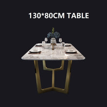 Load image into Gallery viewer, Italian stainless steel wedding dinning tables sets luxury dining chairs modern marble dining table set