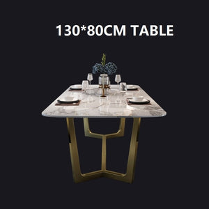 Italian stainless steel wedding dinning tables sets luxury dining chairs modern marble dining table set