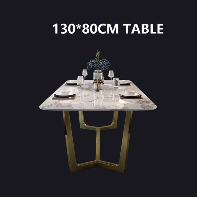 Italian stainless steel wedding dinning tables sets luxury dining chairs modern marble dining table set