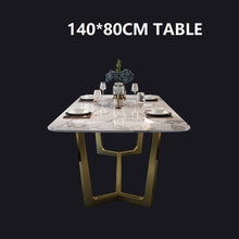 Load image into Gallery viewer, Italian stainless steel wedding dinning tables sets luxury dining chairs modern marble dining table set