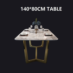 Italian stainless steel wedding dinning tables sets luxury dining chairs modern marble dining table set