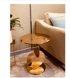 Minotti side several Nordic Light luxury simple corner table living room creative Italian design gold round sofa bedside table