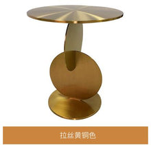Load image into Gallery viewer, Minotti side several Nordic Light luxury simple corner table living room creative Italian design gold round sofa bedside table