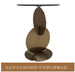 Minotti side several Nordic Light luxury simple corner table living room creative Italian design gold round sofa bedside table