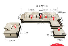 Load image into Gallery viewer, Simple and modern leather art small family intelligent creative leather sofa