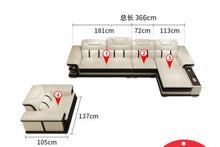 Load image into Gallery viewer, Simple and modern leather art small family intelligent creative leather sofa
