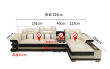 Load image into Gallery viewer, Simple and modern leather art small family intelligent creative leather sofa