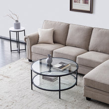 Load image into Gallery viewer, Living Room Furniture Double Layer  Rectangle Glass Coffee Table Clear Home Furniture Side Table Coffee Table For Living Room