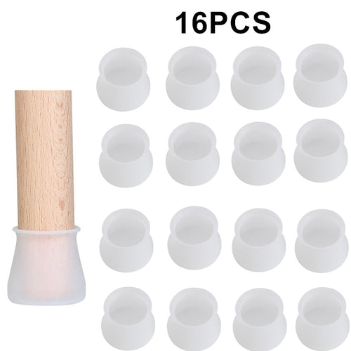 8/16pcs Furniture Chair Leg Caps Rubber Feet Protector Table Feet Cover Floor Protector Non-slip Desk Chair Pad Mat Caps Foot