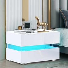 Load image into Gallery viewer, Multifunction Luxury LED Nightstands Coffee Table Cabinet Storage Organizer for Night Bedside Table Home Bedroom Furniture