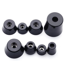 Load image into Gallery viewer, 8pcs Anti slip furniture legs Feet Black Speaker Cabinet bed Table Box Conical rubber shock pad floor protector Furniture Parts