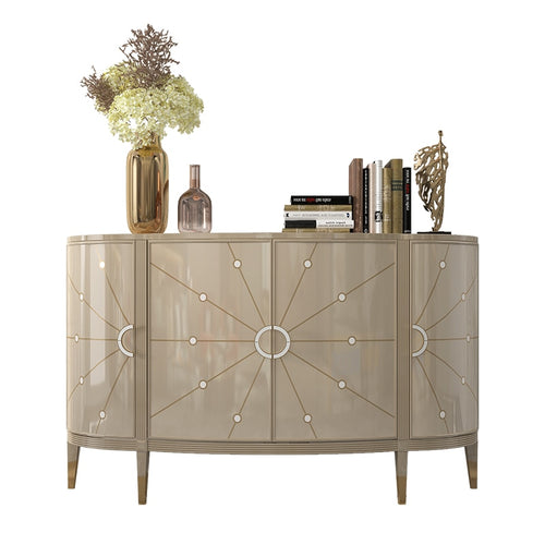 Light luxury sideboard cabinet Simple modern living room porch cabinet entrance corridor wall decoration semicircle cabinet