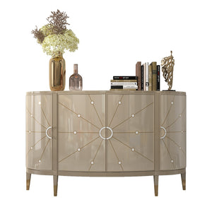 Light luxury sideboard cabinet Simple modern living room porch cabinet entrance corridor wall decoration semicircle cabinet
