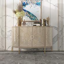 Load image into Gallery viewer, Light luxury sideboard cabinet Simple modern living room porch cabinet entrance corridor wall decoration semicircle cabinet