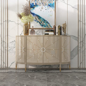 Light luxury sideboard cabinet Simple modern living room porch cabinet entrance corridor wall decoration semicircle cabinet